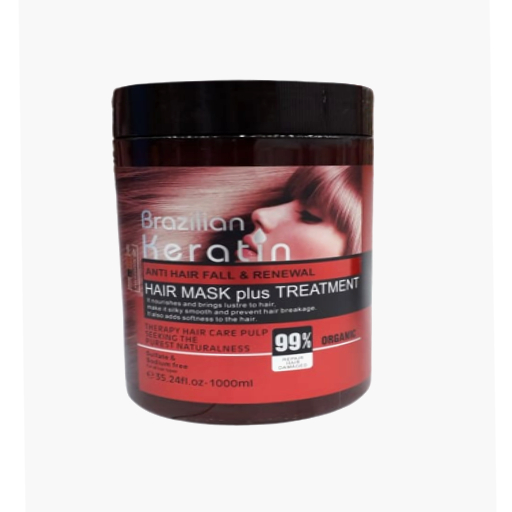 ماسك الكيراتين البرازيلي BRAZILIAN KERATIN MASK WITH HAIR TREATMENT (1000 ML) - Image 1