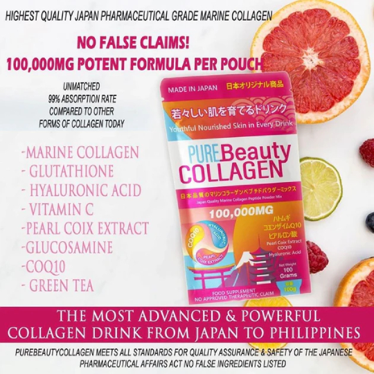 Pure Beauty Collagen 100 000mg Collagen Powder Mix Pure Beauty Collagen 100 000mg Collagen Powder Mix