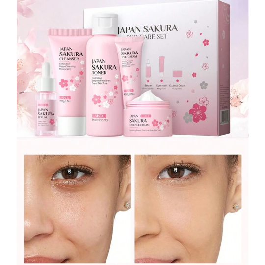 Japan Sakura Skincare Set For Skin Brightening Japan Sakura Skincare Set For Skin Brightening
