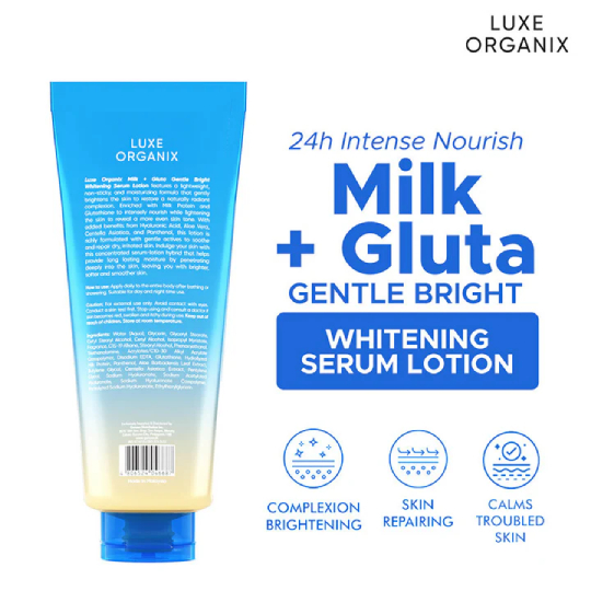 Original Luxe Organix Milk + Gluta Gentle Bright Serum Lotion
