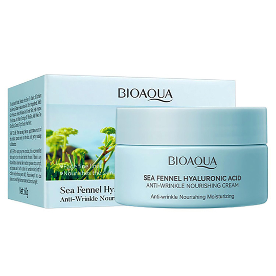 98% Natural Bioaqua Sea Fennel Hyaluronic Acid Anti Wrinkle Nourishing Moisturizing & Whitening Antioxidant Cream 98% Natural Bioaqua Sea Fennel Hyaluronic Acid Anti Wrinkle Nourishing Moisturizing & Whitening Antioxidant Cream