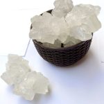 Natural white sugar crystals