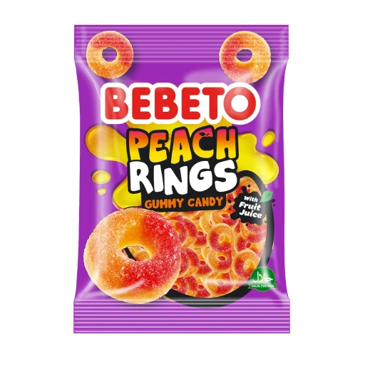 Bebeto Peach Rings Gummy Candy Bebeto Peach Rings Gummy Candy