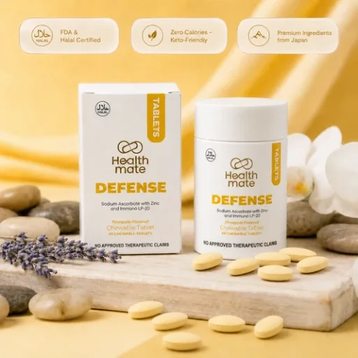 Health Mate Defense Pineapple flavour Vitamin C tablets