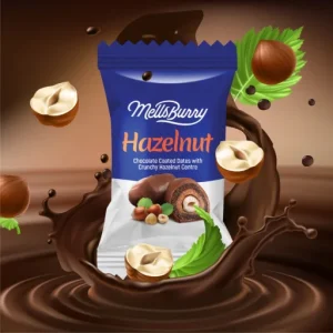 Mellsburry Dates Hazelnut Chocolate 400g